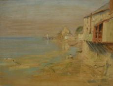 A RUSSELL BIGGS "Coastal scene", pastel, signed lower right,