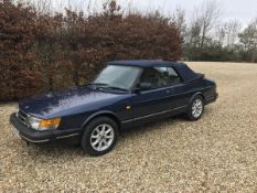 A Saab 900i 16V Cabriolet Reg J450 YPU, first registered 22/2/1992, petrol. 1985cc, MOT expires 16.