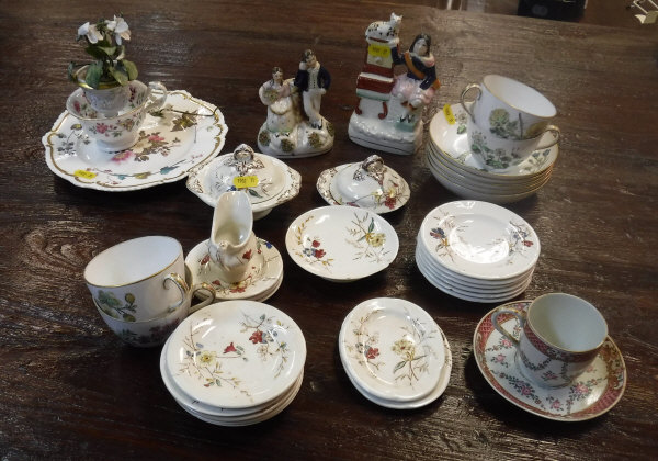 A Victorian child's tea set, "Lichfield" pattern by Powell Bishop and Stonier (1878-91),