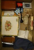 A box containing assorted pipes including a Dunhill "Skull" pipe 2 other Dunhill pipes ,