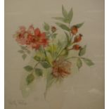 POLLY FULLER "Floral Study", watercolour signed lower left,