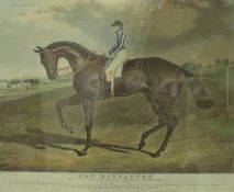 AFTER J F HERRING "Bay Middleton - Won Derby 1836", engraving by Chas.