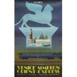 A roll of reproduction Orient Express posters,