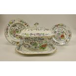 A collection of 19th Century Mason's Ironstone "Flying bird" pattern polychrome decorated