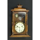 A 19th Century Continental walnut cased drop dial wall clock,