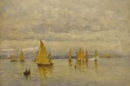 WITHDRAWN ARTHUR GEORGE BELL (1849-1916) "The fishing fleet off Concarneau", watercolour,