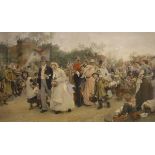 AFTER LUKE FIELDES "A village wedding", coupilgraveure,