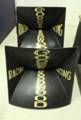 A pair of "Goodwood Racing" art deco style speaker horns