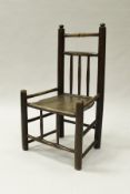 A circa 1800 North Country ash spindle back chair,