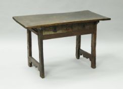 An 18th Century Spanish walnut side table,