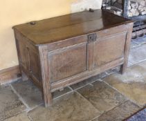 A 17th Century oak coffer,