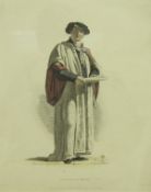 AFTER T UNWINS "Fellow commoner", "Gentleman commoner", portrait studies,