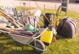 Four green plastic garden chairs, four white plastic garden chairs, plastic stool,