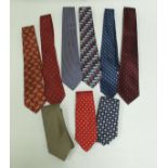 A large collection of Turnbull & Asser silk ties of various colours and patterns