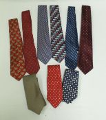 A large collection of Turnbull & Asser silk ties of various colours and patterns