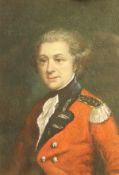 19TH CENTURY ENGLISH SCHOOL MANNER "Military Officer in red coat", a portrait study,