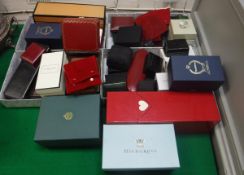 A large collection of empty jewellery, watch and other boxes to include Cartier, Garrard & Co.