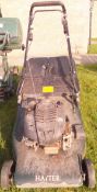 A Hayter Harrier 56 petrol driven rotary lawn mower