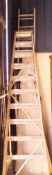 A Werner 2 metre triple compact extension ladder, an Abru Starmaster DIY 3.