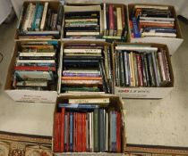 Seven boxes of various coffee table and other books on the subject of Antiques & Interiors,