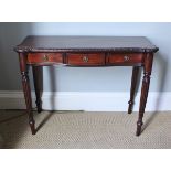 A modern mahogany side table in the early 19th Century manner,