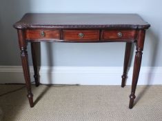 A modern mahogany side table in the early 19th Century manner,