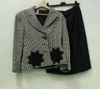 A Valentino Boutique 1980s houndstooth jacket, size 12,