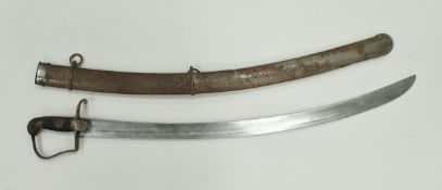 A 19th Century 1796 pattern Cavalry sabre with steel hilt, the blade indistinctly stamped,