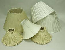 A large quantity of assorted lampshades