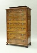 A late 19th Century French mahogany chest in the Biedermeier taste,