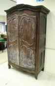 A 19th Century French walnut armoire,