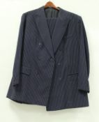 A collection of gentlemen's jackets to include Kilgour, French and Stanbury navy pin-striped suit,