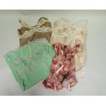 A box of assorted vintage and other lingerie to include slips, net under dresses, pyjamas, etc,