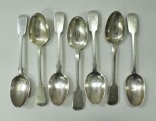 A set of six Victorian silver dessert spoons (by George W Adams (Chawner & Co.