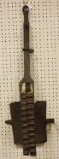 A Victorian iron trap (of gin trap design) CONDITION REPORTS 70cm length in total,