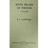 Two boxes of books to include T E LAWRENCE "Seven Pillars of Wisdom", published by Jonathon Cape,