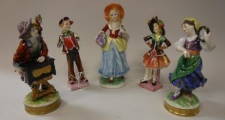 Two Royal Doulton figurines "Pearly Boy" (HN1482) and "Pearly Girl" (HN1483),