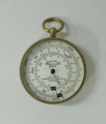 A Watkin Patent barometer with brass case,