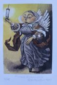 AFTER PETER FORSTER "Florence Nightingale" lithographic caricature limited edition, No'd.