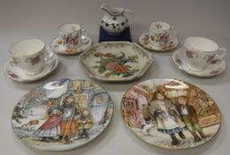 A box of various chinaware to include Derby Posies, Crown Staffordshire, Doulton Yorktown,