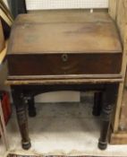 A Victorian oak clerk's desk