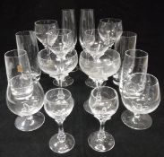 A suite of Nachtman German glassware of Paris goblet form on shaped stems (84 pieces total)