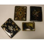 A Victorian black lacquered,