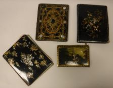 A Victorian black lacquered,