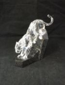 A Swarovski Crystal Society figure of a panther "Soulmates - Power of Elegance" on a marbled base