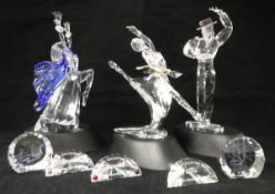 A Swarovski Crystal Society Magic of Dance "Isadora" "Antonio" and "Anna" figures each with title