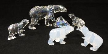 A Swarovski Crystal Society "Siku" 2011 polar bear together with title plaque and pair of