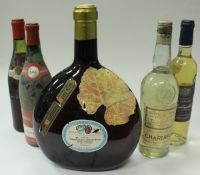 A collection of various wines and spirits to include Thüngersheimer Scharlachberg Müller-Thurgau,