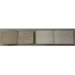 Two autograph albums one containing the signatures of Lloyd George and family