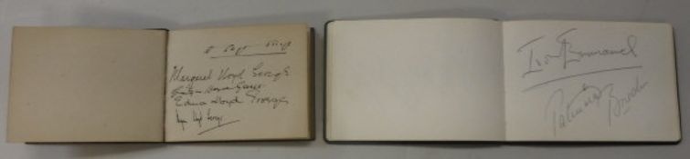 Two autograph albums one containing the signatures of Lloyd George and family